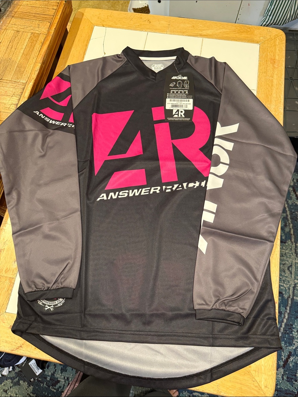 Women's Black & Pink AR Long Sleeve Jersey